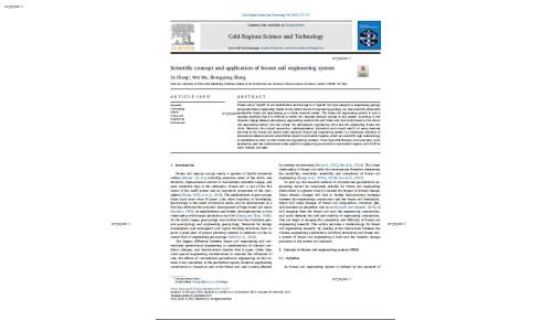 ترجمه مقاله مفهوم علمی و مهندسی خاک منجمد